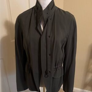 Akris punto Utility Jacket in Dark Gray